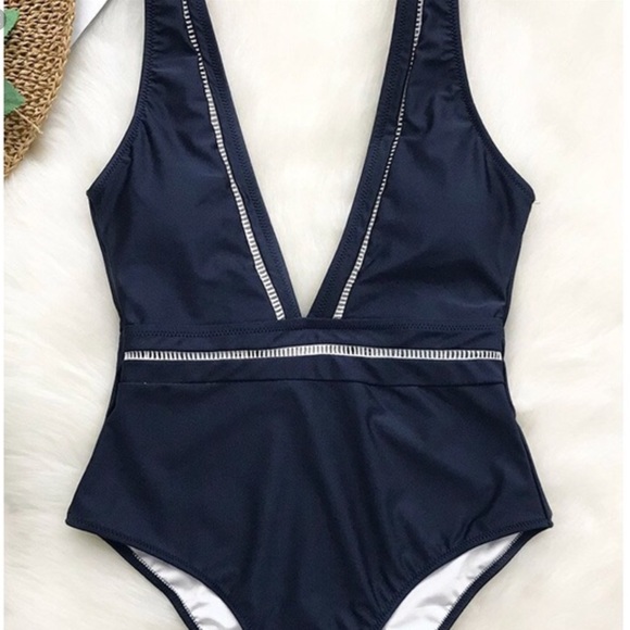 cupshe navy one piece
